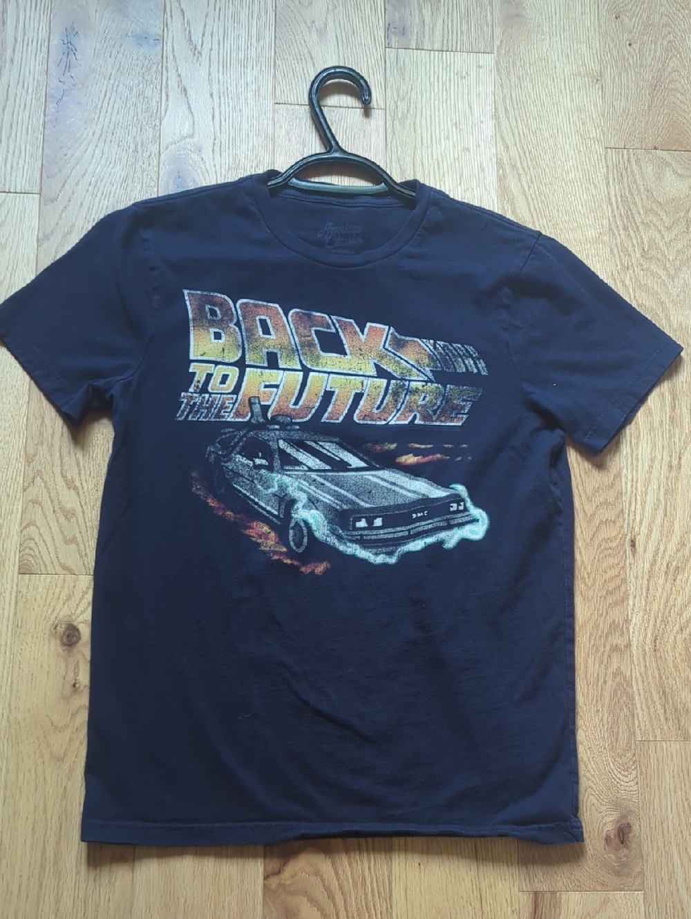 American Classics. 'Back To The Future' in Navy TShirt. Size XS.